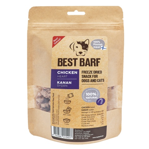 Best Barf liofilizowane serca kurczaka 50g