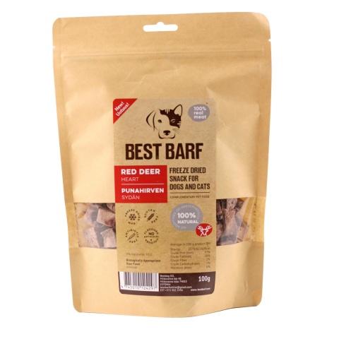Best Barf liofilizowane serce jelenia 100 g