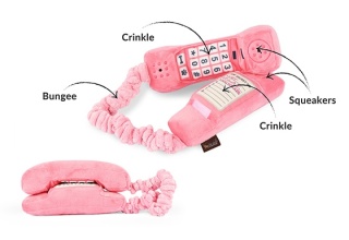 Zabawka RÓŻOWY TELEFON 80s Classic