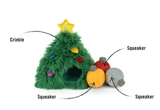 Zabawka CHOINKA NORKA NA PRZYSMAKI Merry Woofmas