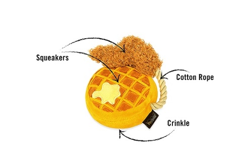 Zabawka KURCZAK Z GOFREM XS Barking Brunch MINI