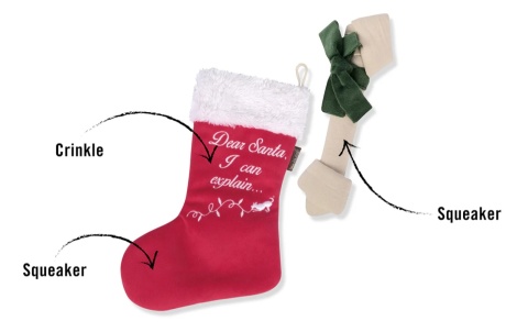 Zabawka ŚWIĄTECZNA SKARPETA Merry Woofmas