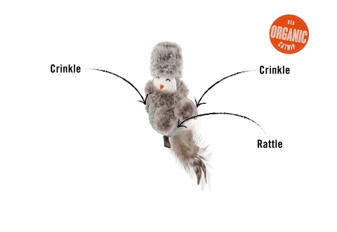 Zabawka SZARY PTASZEK Feline Frenzy