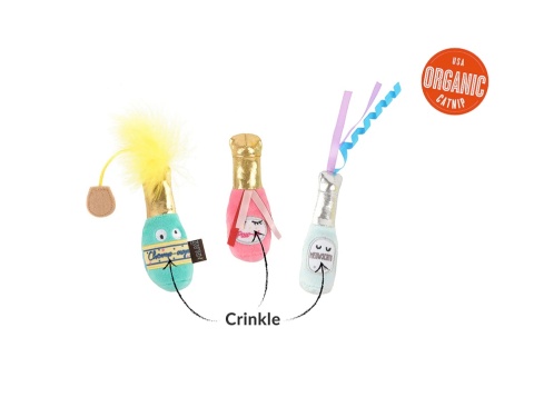 Zabawka ZESTAW SZAMPAŃSKICH BUTELEK 3PAK Feline Frenzy